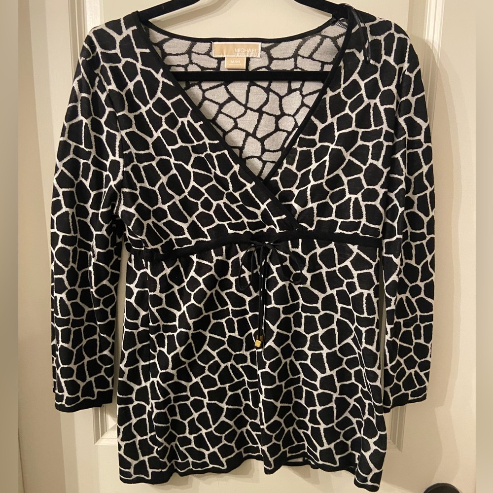 Giraffe print MK top